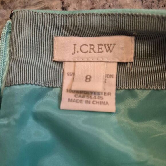 J. Crew Women's Mint Green Cotton/Spandex Lined Mini Skirt - Picture 10 of 11